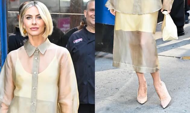 Julianne Hough Gets Chic in Sheer Pumps to Promote New Book ‘Everything We Never Knew: A Novel’