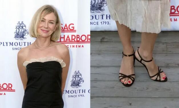 Naomi Watts Masters Minimalistic Dressing in Black Strappy Sandals at Sag Harbor Cinema 2024 Benefit Auction in New York