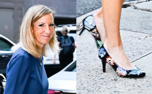 WNBA Commissioner Cathy Engelbert Wears Custom Heels Featuring League Logos on ‘GMA’