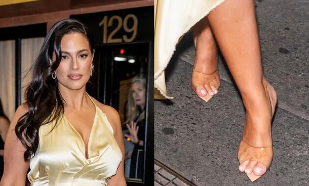 Ashley Graham Brings Back the 90s in Clear PVC Mules at a Harper’s Bazaar Cocktail Party in New York