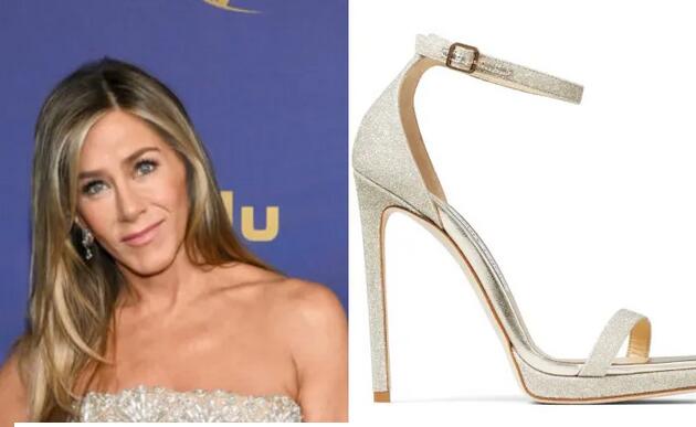 Jennifer Aniston Glitters In Jimmy Choo Sandals at 2024 Emmy Awards