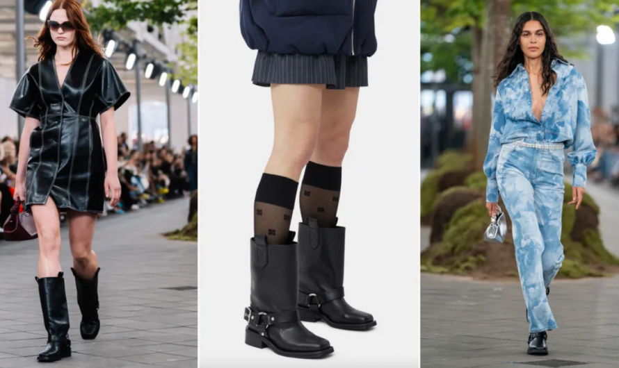 How Ganni Moto Boots Became Street Style’s Breakout Fall Shoe Trend